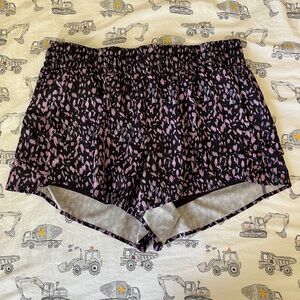 Avia Black Athletic Shorts with Subtle Lavender Tint